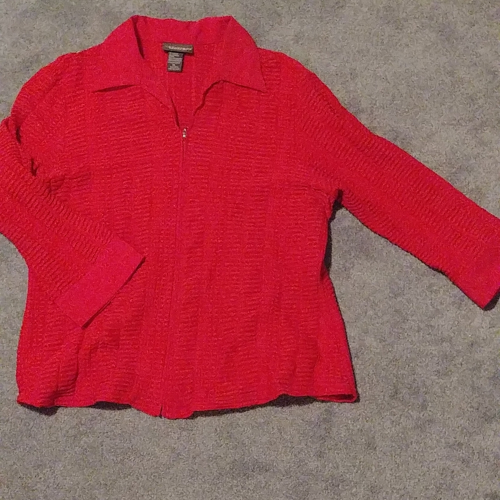 Notations Zip front Texture top sz XL